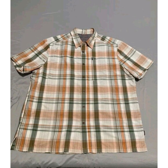 Eddie Bauer 2XL XXL Classic Fit Short Sleeve Vented Outdoor Shirt Fishing - Picture 2 of 16